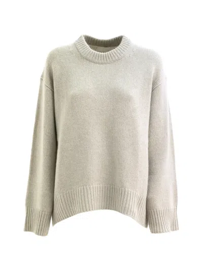 Lisa Yang Ribbed-knit Crew-neck Sweater In Neutrals