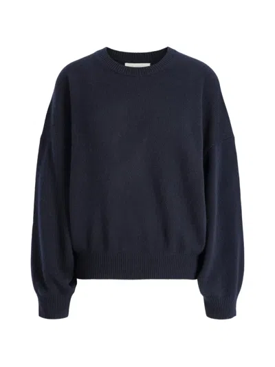 Lisa Yang Ribbed-trim Sweater In Blue