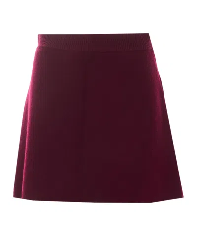 Lisa Yang Ribbed-waist Knit Skirt In Pink