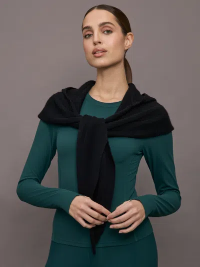 Lisa Yang Rina Hooded Scarf In Black