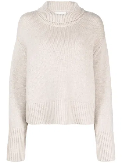 Lisa Yang Roll-neck Cashmere Jumper In Neutrals