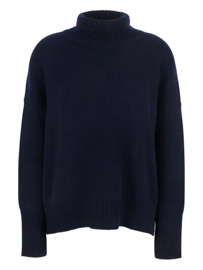 Lisa Yang Roll-neck Cashmere Sweater In Blue