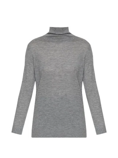 Lisa Yang Danette Turtleneck Knitted Jumper In Gray