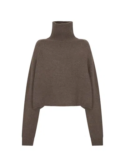 Lisa Yang Roll-neck Long-sleeve Sweater In Brown