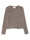 Lisa Yang Round-neck Cashmere Sweater In Gray