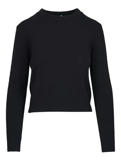 Lisa Yang Round-neck Long-sleeve Sweater In Black