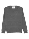 Lisa Yang Round-neck Long-sleeve Sweater In Gray