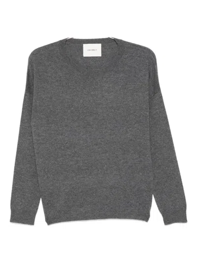 Lisa Yang Round-neck Long-sleeve Sweater In Gray