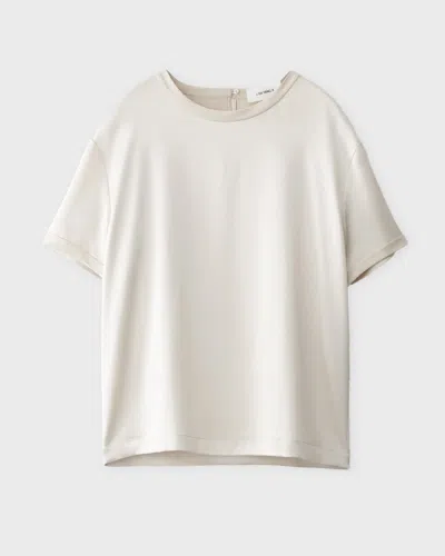 Lisa Yang Round Neck Silk T-shirt In White