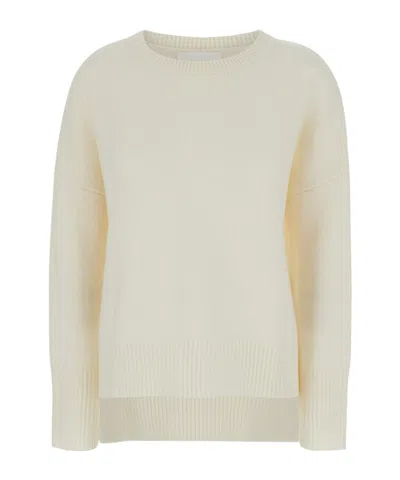 Lisa Yang Round Neck Sweater In White