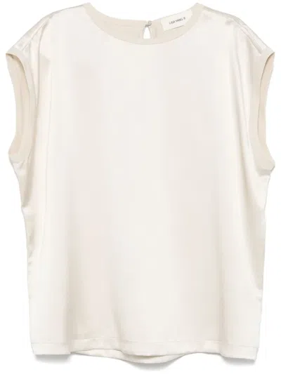 Lisa Yang Round-neck Top In Neutrals