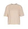 Lisa Yang Short-sleeved Knitted Top In Beige