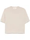 Lisa Yang Light Beige Crew Neckrubie T-shirt In Neutrals