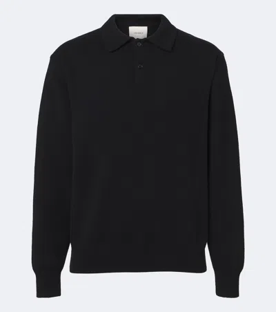 Lisa Yang Rufus Cashmere Polo Sweater In Black