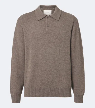 Lisa Yang Rufus Cashmere Polo Sweater In Brown