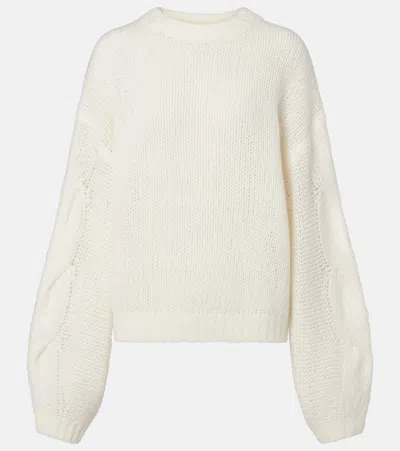 Lisa Yang Runi Open-knit Cashmere And Silk Sweater In Neutral