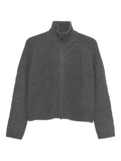 Lisa Yang Sadie Cashmere Cardigan In Gray