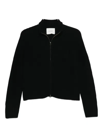 Lisa Yang Sadie Zip Cardigan In Black