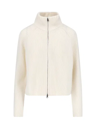 Lisa Yang Sadie Zip Sweater In White