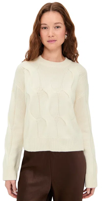 Lisa Yang Sammie Cable-knit Cashmere Sweater In White