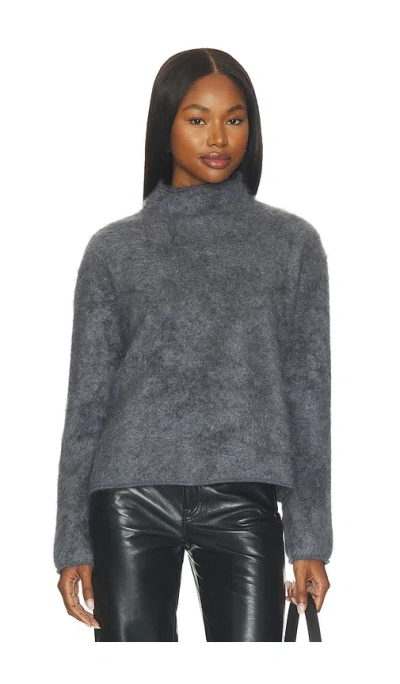 Lisa Yang Sandy Brushed Sweater In Blue