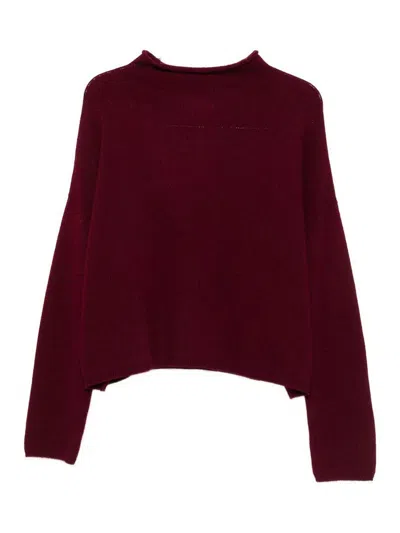 Lisa Yang Sandy Sweater In Dark Red