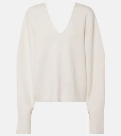 Lisa Yang Sara Cashmere Sweater In White