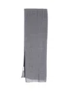 Lisa Yang Finely Knit Grey Scarf With Minimalist Design In Gray