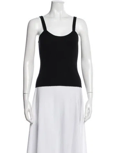 Pre-owned Lisa Yang Scoop Neck Sleeveless Top In Black