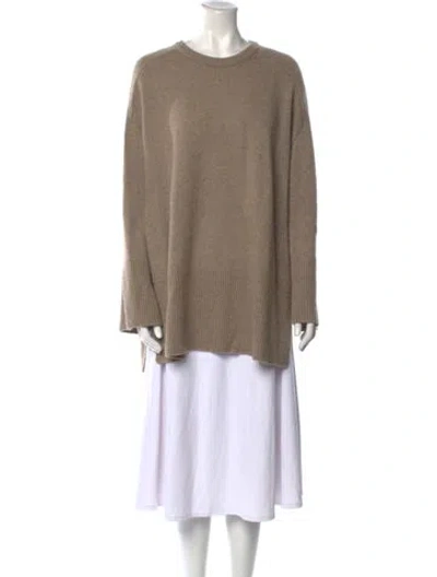Pre-owned Lisa Yang Scoop Neck Sweater In Neutral
