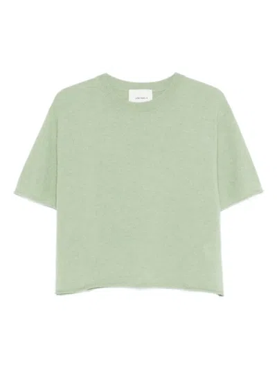 Lisa Yang Short-sleeve Sweater In Green