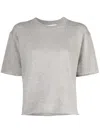Lisa Yang Short-sleeved Knitted Top In Grey
