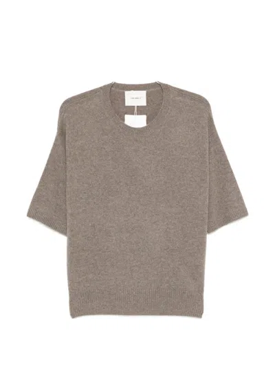 Lisa Yang Short-sleeve Knitted T-shirt In Neutral