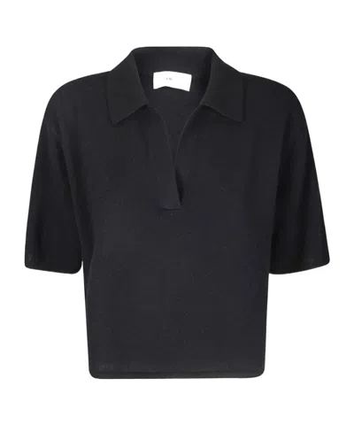 Lisa Yang Short-sleeved Knitted T-shirt In Black