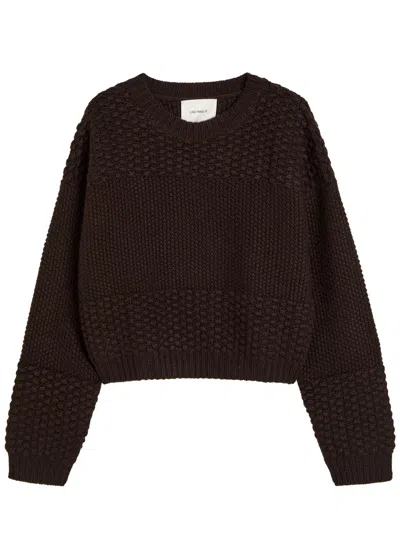 Lisa Yang Signe Cropped Cashmere Jumper In Brown