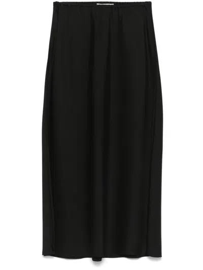 Lisa Yang Silk Midi Skirt In Black