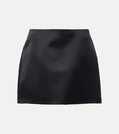 Lisa Yang Silk Satin Mini Skirt In Blue