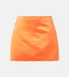 Lisa Yang Silk Satin Miniskirt In Orange