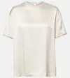 Lisa Yang Silk Satin T-shirt In White