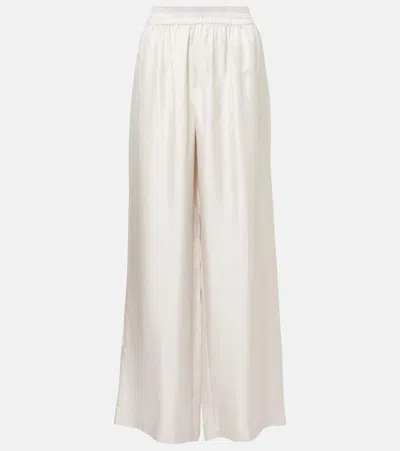 Lisa Yang Silk Wide-leg Pants In Beige