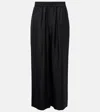 Lisa Yang Wide Leg Silk Pants In Blue