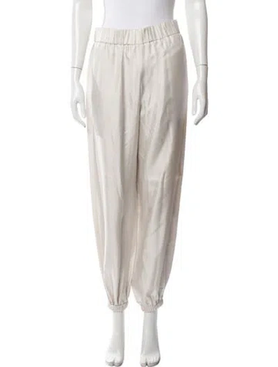 Pre-owned Lisa Yang Silk Wide Leg Pants W/ Tags In Neutrals