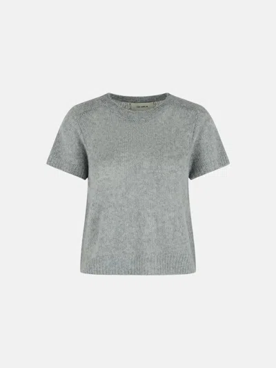 Lisa Yang 'siona' Light Grey Cashmere And Silk T-shirt In Gray