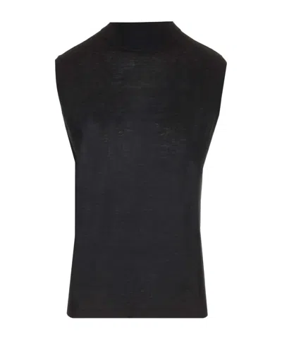 Lisa Yang Sleeveless Knitted Pullover In Black