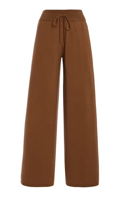 Lisa Yang Sofi Cashmere Wide-leg Pants In Brown