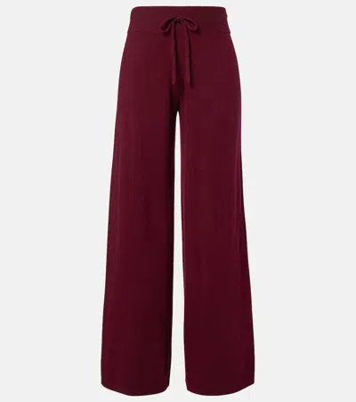 Lisa Yang Sofi Cashmere Wide-leg Pants In Burgundy