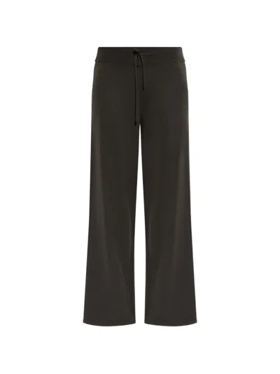 Lisa Yang Lounge Trousers Elastic Waistband Wide Leg In Brown