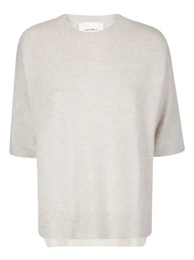LISA YANG SOFT CASHMERE KNIT TOP WITH ASYMMETRIC SEAMS