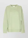 Lisa Yang Soft Knit Crewneck Long Sleeve Sweater In Green