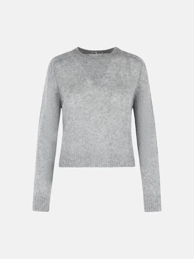 Lisa Yang Solene Crew Neck Cotton Cashmere Sweater In Gray